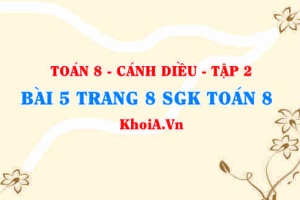 Bài 5 trang 8 Toán 8 Cánh Diều Tập 2
